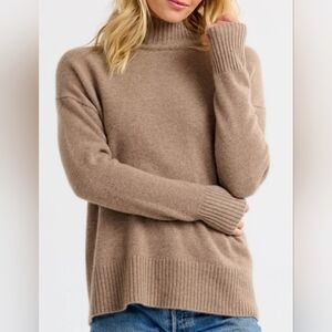 Pura Cashmere 100% Cashmere Oversized pullover long sleeve turtleneck sweater M